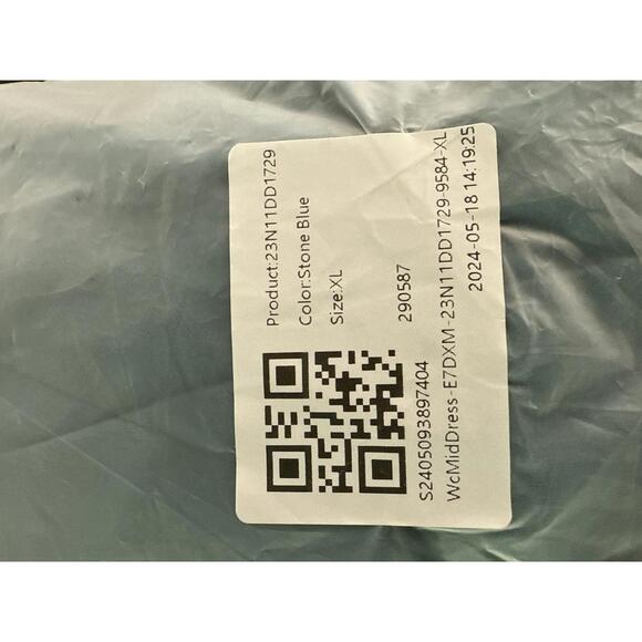 NWT Halara Midi dress drawstring ruffles Stone Blue XL - Picture 12 of 12